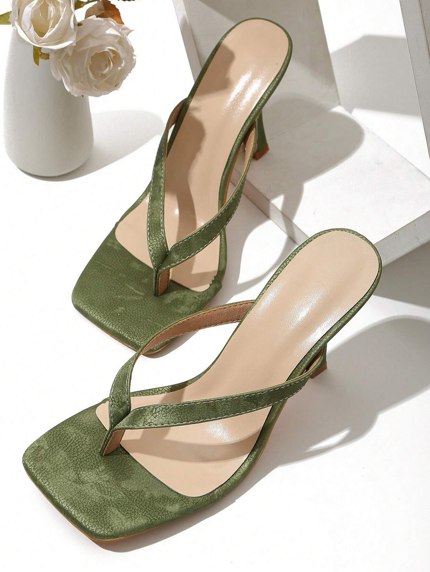 Classic Simple Strappy Open Toe Women's High Heeled Sandals,Spring Summer Outfit