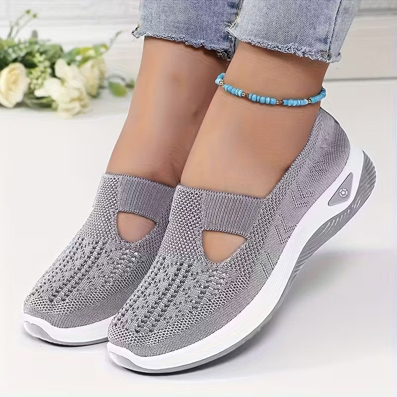 Women Breathable Sports Shoes Lightweight Mesh Walking Sneakers Wide Fit