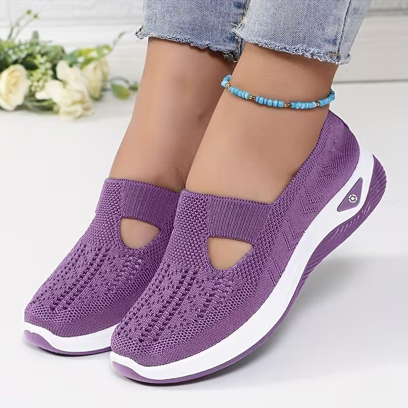 Women Breathable Sports Shoes Lightweight Mesh Walking Sneakers Wide Fit