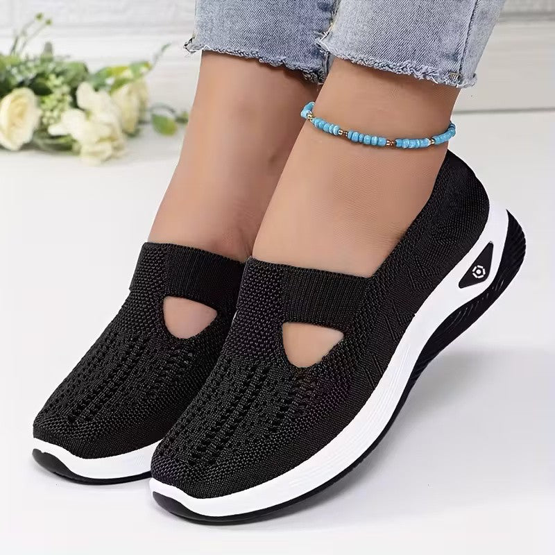 Women Breathable Sports Shoes Lightweight Mesh Walking Sneakers Wide Fit