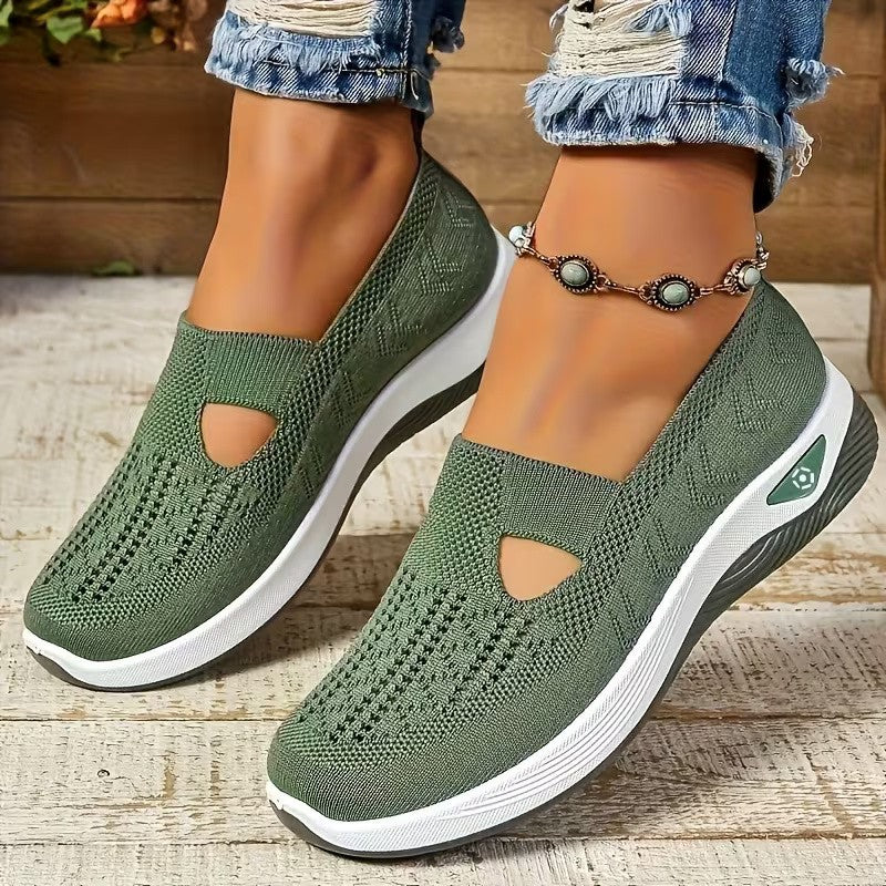 Women Breathable Sports Shoes Lightweight Mesh Walking Sneakers Wide Fit